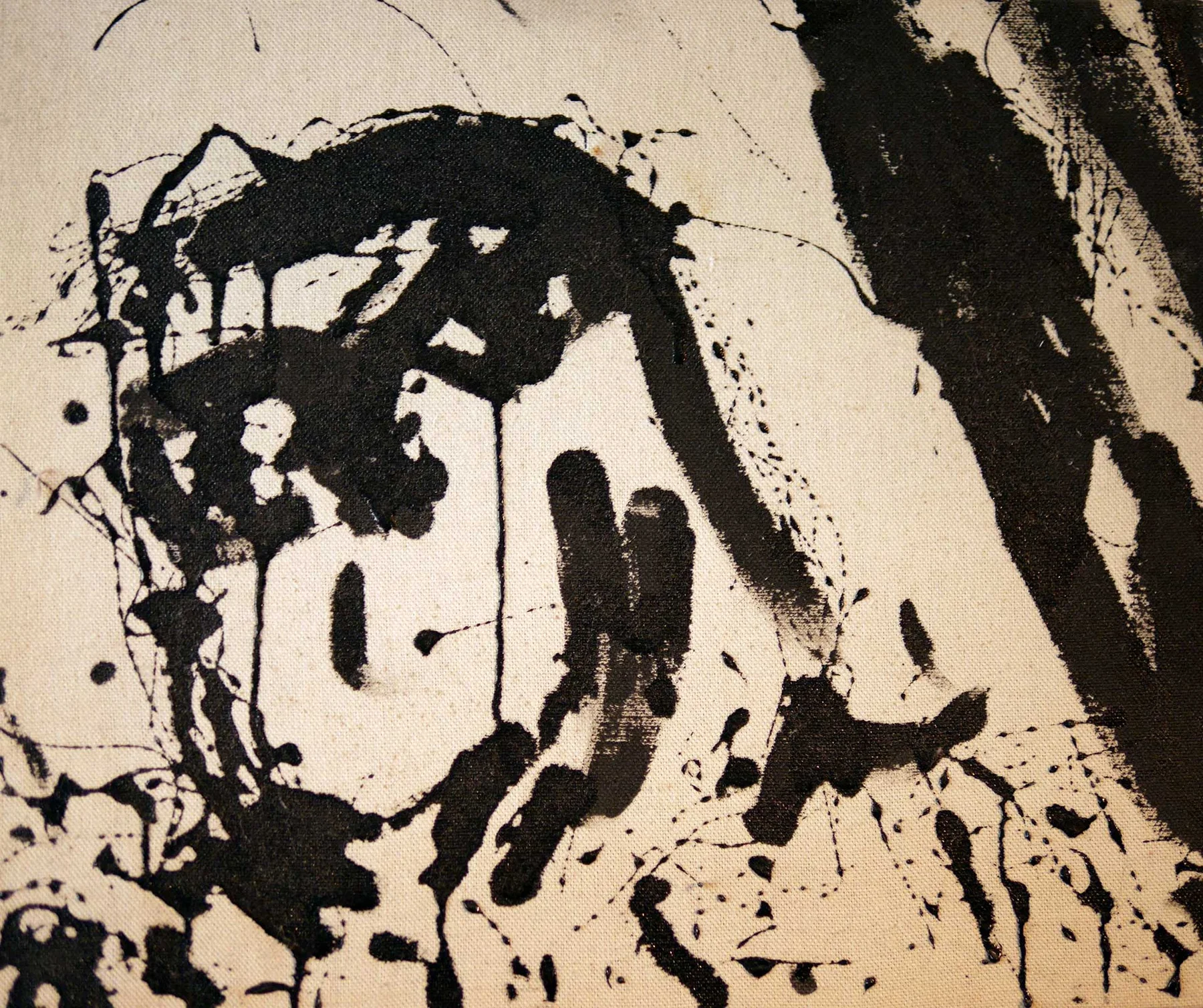 Frog — enamel on canvas, 2001